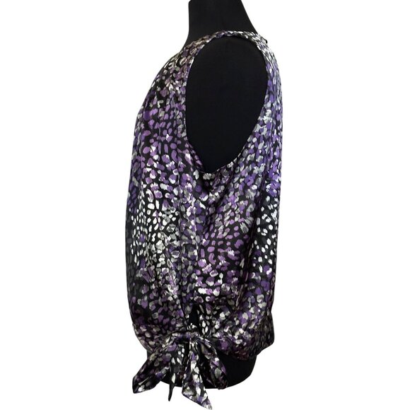 APT. 9 Sleeveless Geometric Blouse Polyester Spandex Blend Women's Size XL - Picture 3 of 13